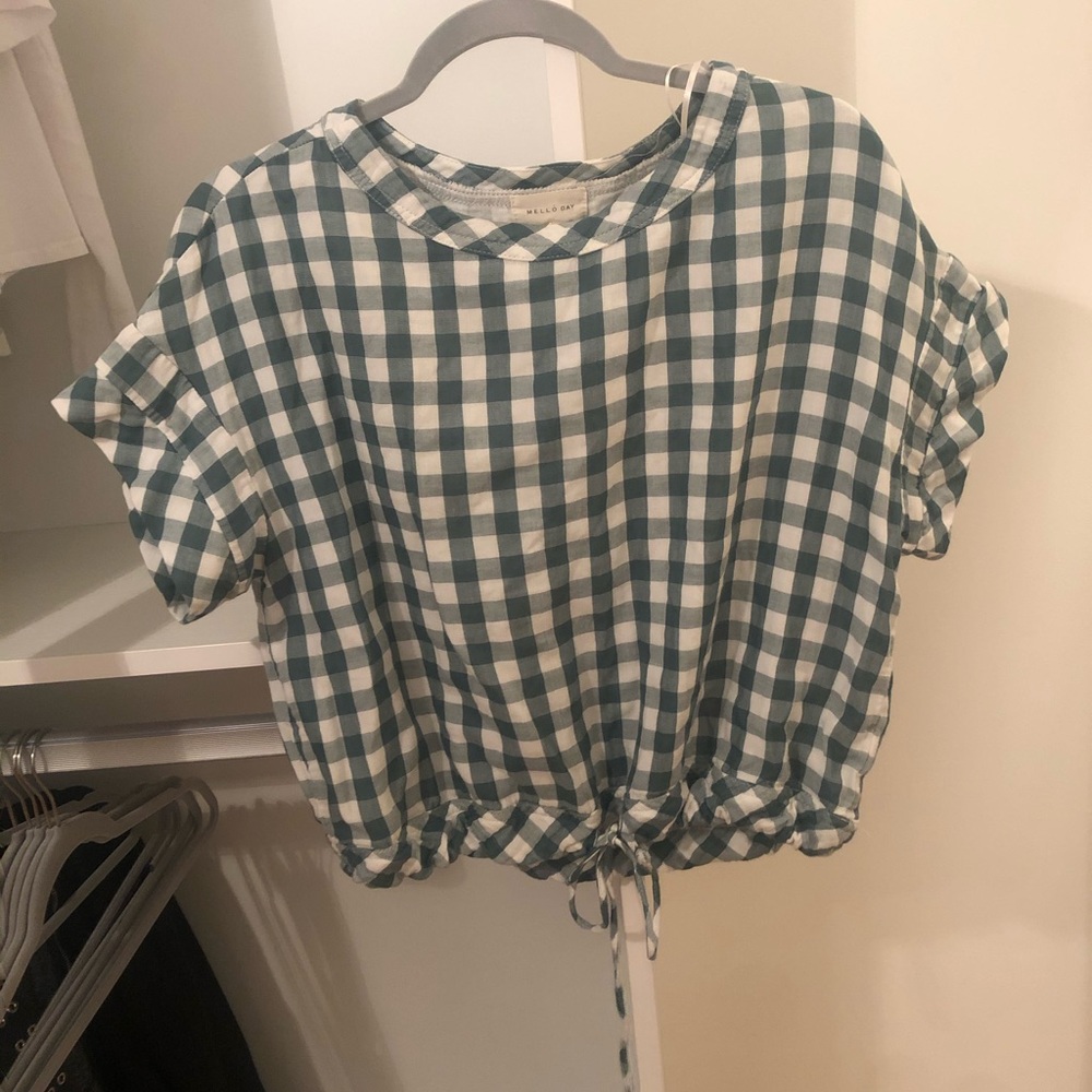 Mello day checkered top